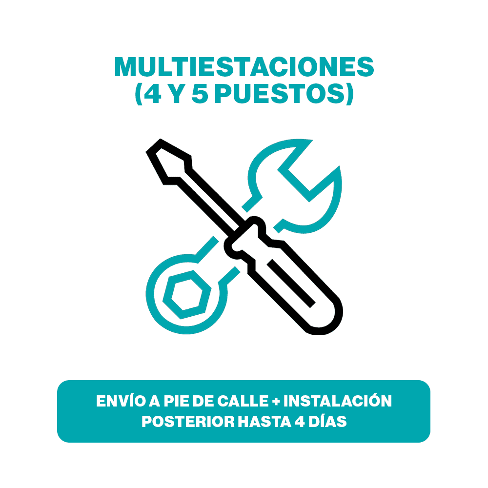 (MULTIESTACIONES 4 y 5 PUESTOS) Livraison au pas de porte + installation ultérieure sous 4 jours