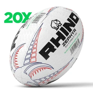 20x Zephyr Recycled Rugby Balls Size 3